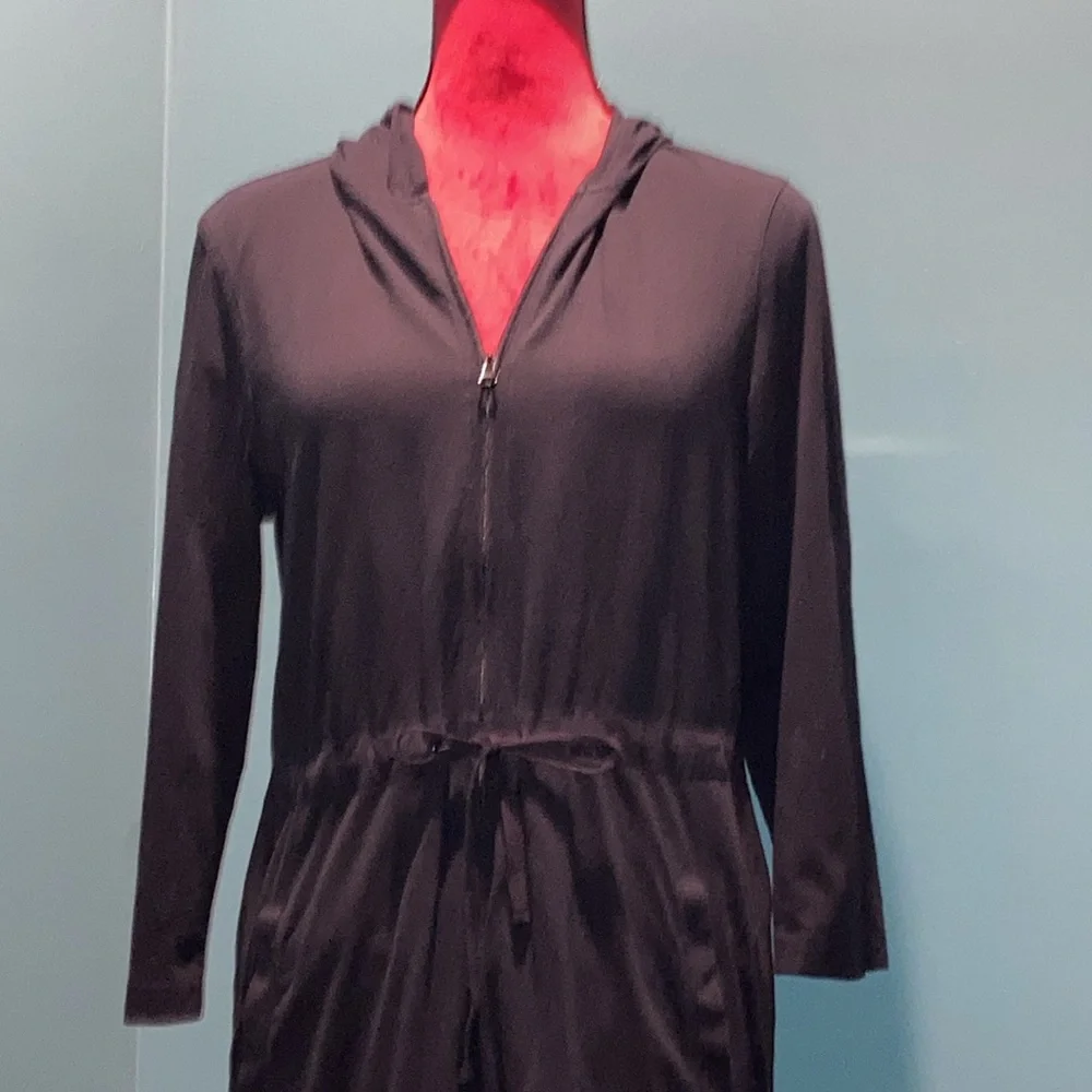 J Jill Black Cotton Zip Up Hoodie Size Small - Picture 2 of 16